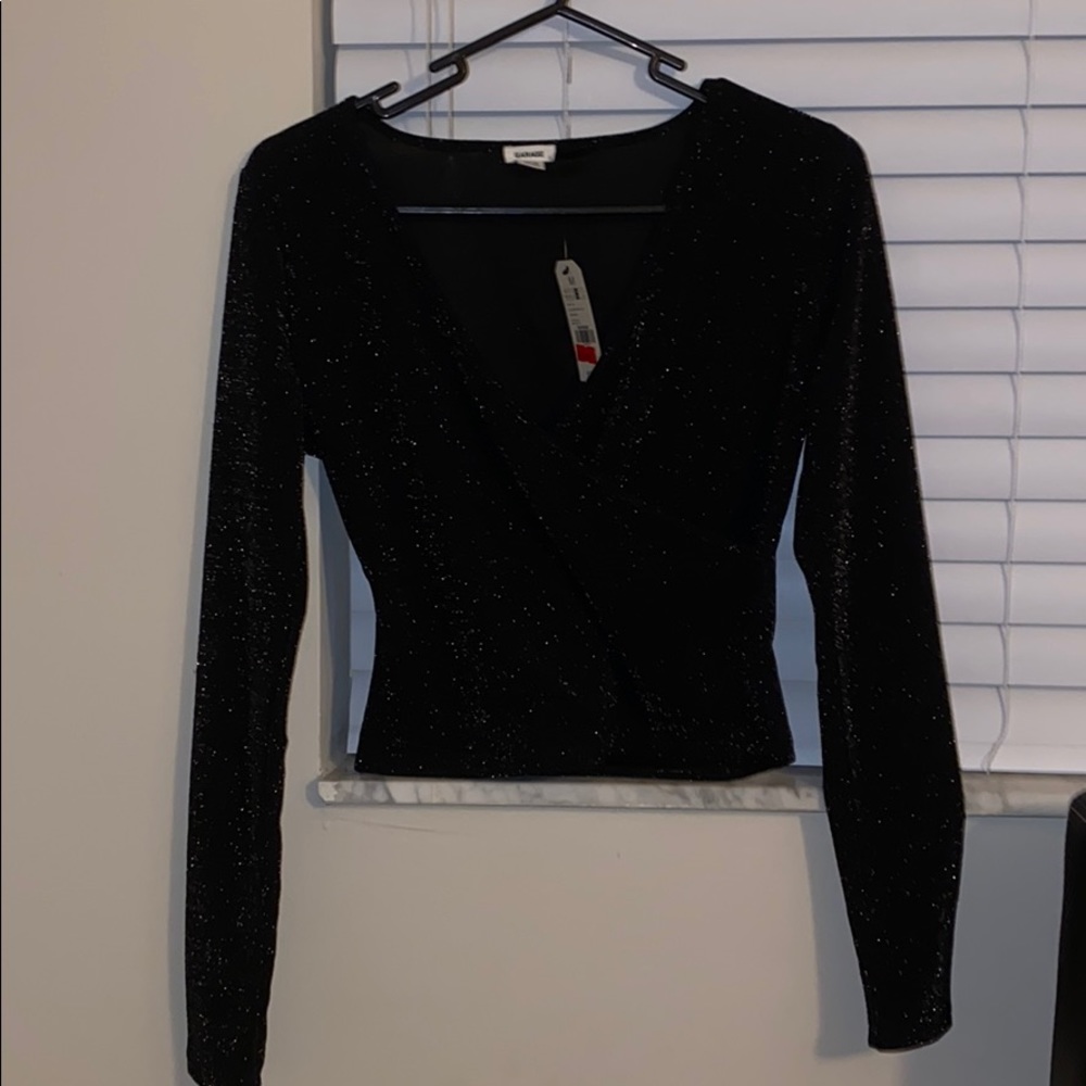 BRAND NEW Sparkly Black Long Sleeve